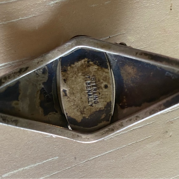 Navajo Sterling Silver Onyx Cuff Bracelet Black Onyx Cuff Bracelet,925Hallmarked - Picture 7 of 11